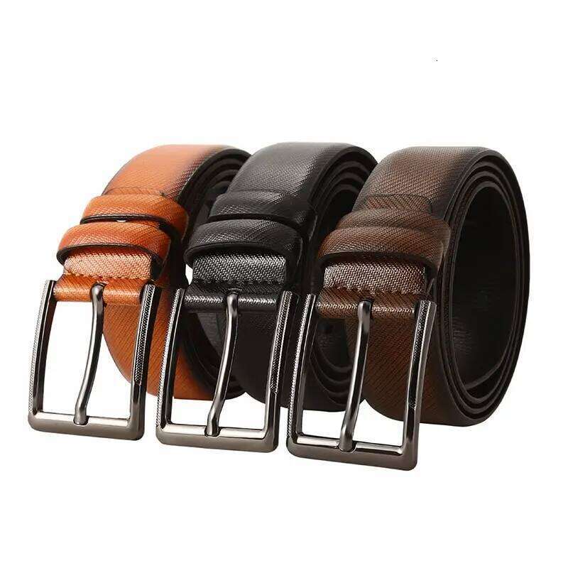 New Fashion PU Leather Designer Pin Buckle Belt Business Men's Belts Y260225