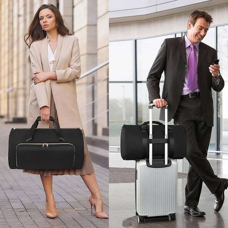 Foldable Luggage Bag Portable Travel Garment Bags Large Capacity Duffel Pack Expandable Clothes Storage Backpacks Shoulder bags Y260225