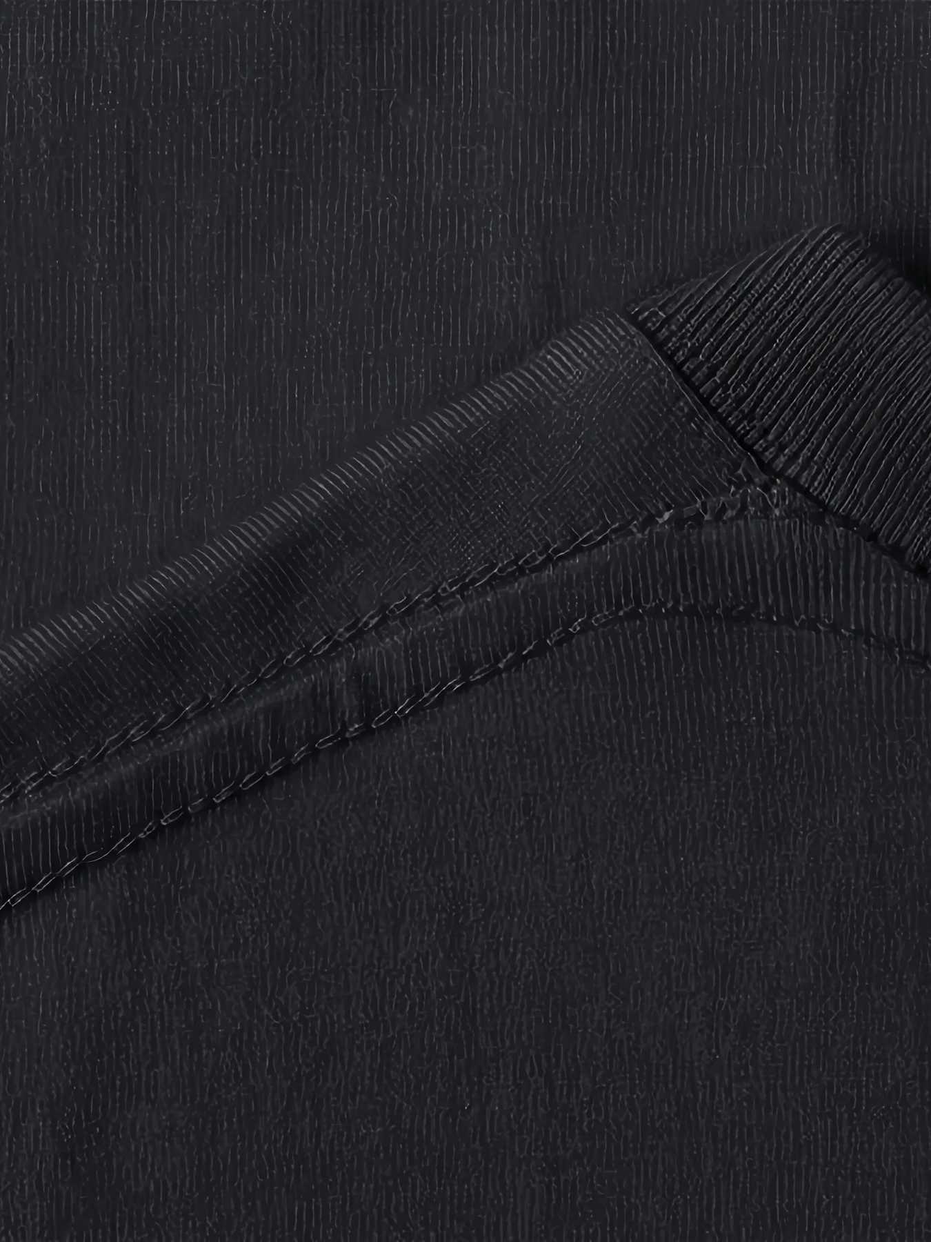 Men's 100% Cotton Oversized T-Shirt Breathable Short Sleeve Round Neck Minimalist Black Grid PrintT260225