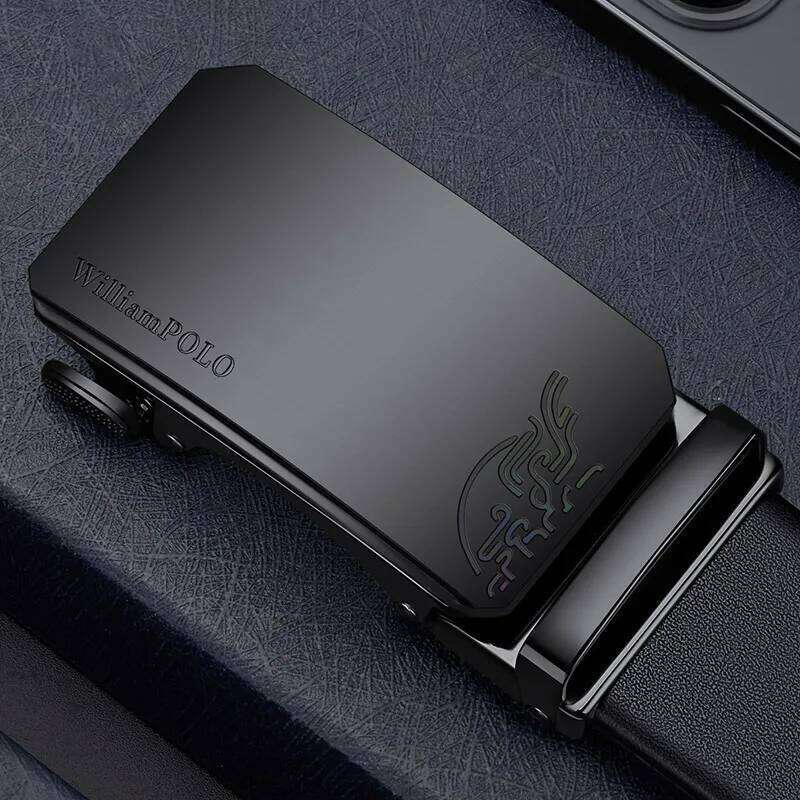 Men's automatic buckle simple casual pants belt, versatile formal belt Y260225