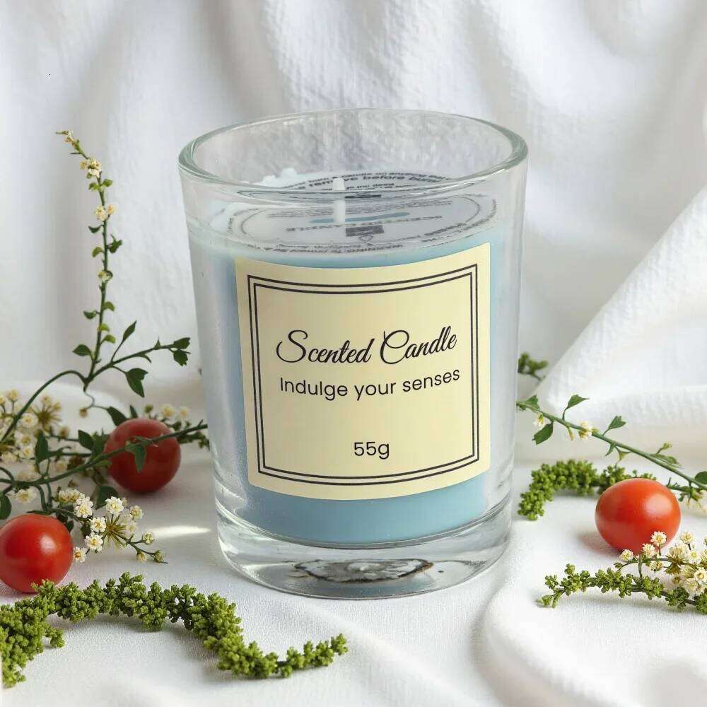 Hot Christmas Premium Box Glass Handmade Soy Wax Smokeless Creative Aromatherapy Candle Companion Gift H260225