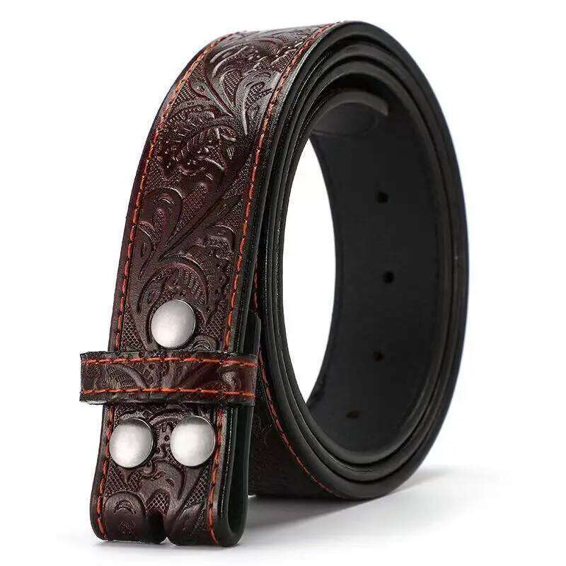 Genuine Leather Split Belt 1/2 PackagingWestern Design Suitable for Men WomenCowboys Cowgirls Gear - Sturdy and Durable Y260225