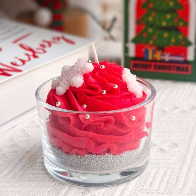 Handmade Christmas Scented Soy Wax Candles Snowflake-Shaped Creative Home Decor Fragrance Gifts H260225