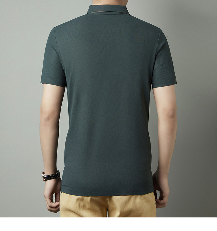 New Design Short Sleeved T Shirt Polo Shirt Lightweight Anti Fluctuating Non Starch Resistant Seamless One Piece Shirt Mid Aged Shirt Apparel Fashion 