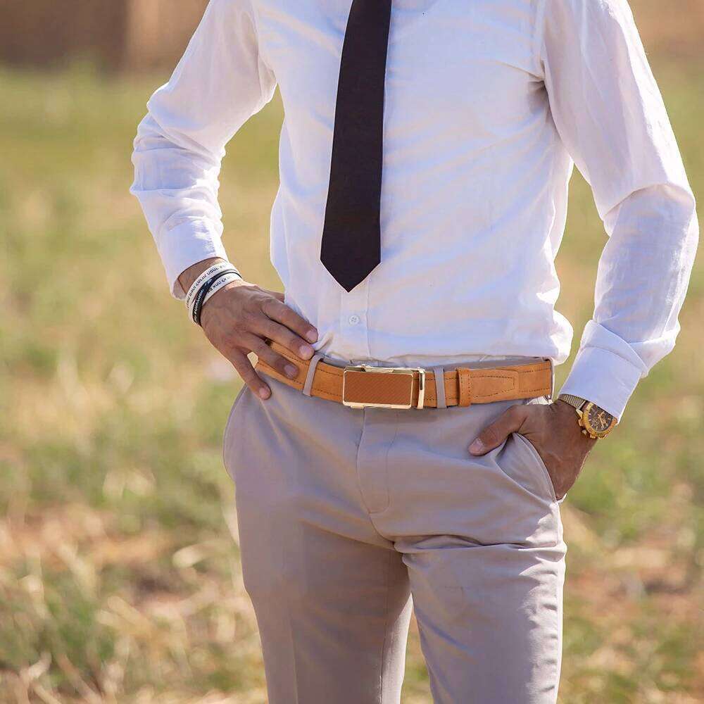 New Business Leisure Alloy Square Buckle Men's Luxury Designer High Quality Leather Cowboy Belt Multi Color Y260225