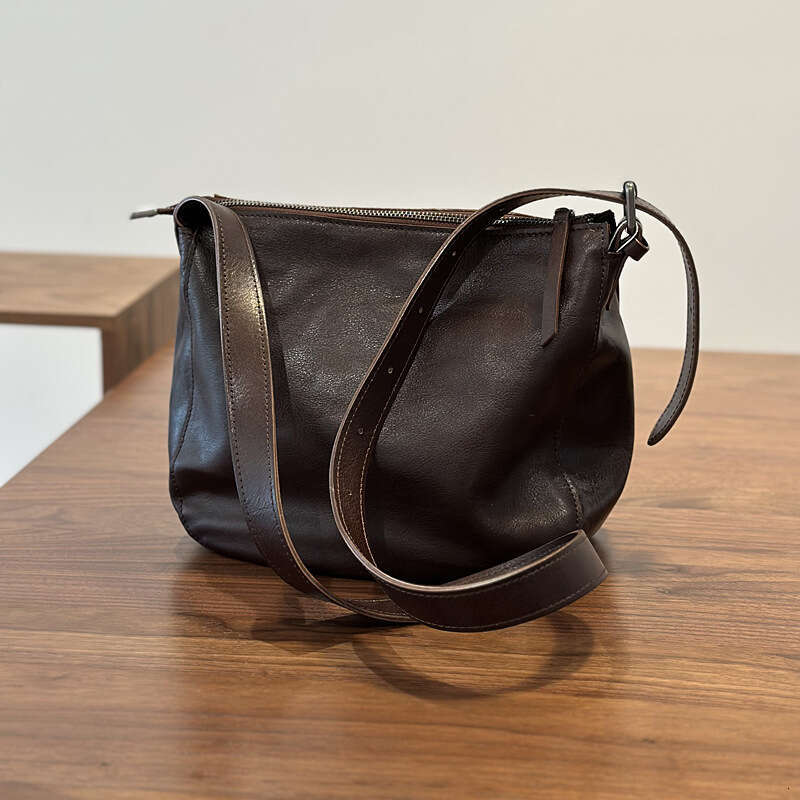 Luxury Shoulder Bags Totes New Japanese Vegetable Tanned Crossbody For Women Casual Style Single Genuine Leather High End Bucket Bag SENYY