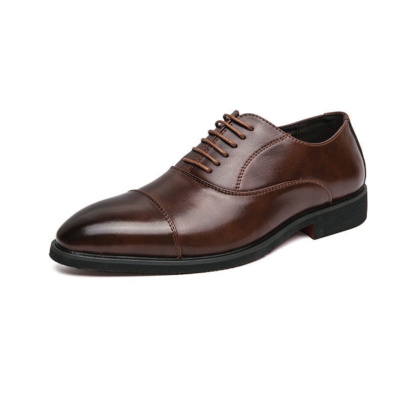 British Style Leather Shoes New Hairstylist Le Fu Shoes Office Social Casual Leather Shoes Men'S Wedding Shoes