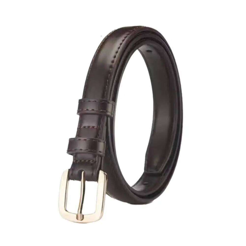 Fashion Genuine Leather Alloy Needle Buckle Black And Women's Accessories Retro Version Thin Waist Simple Jeans Belt K F9J6 Y260225