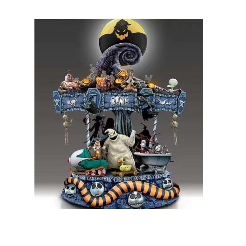 Halloween Wall Clock Nightmare Party Theme Garden Ornament Carousel Jesus Staring Clock Hanging Pendant Elf Decor - view 5