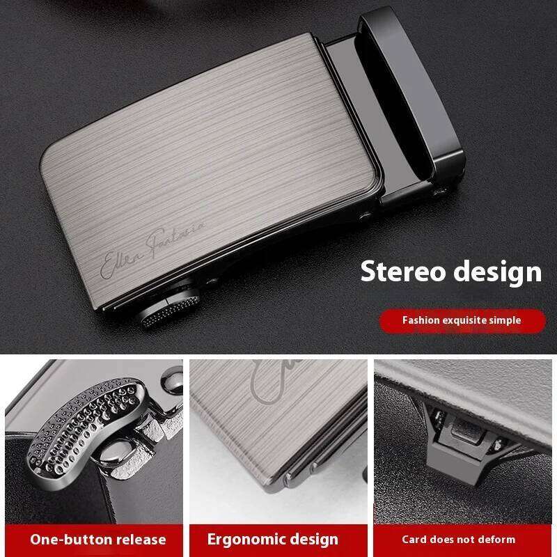 Fashion Designer for High Quality Genuine Leather Alloy Buckle Automatic Business Belt Men Y260225