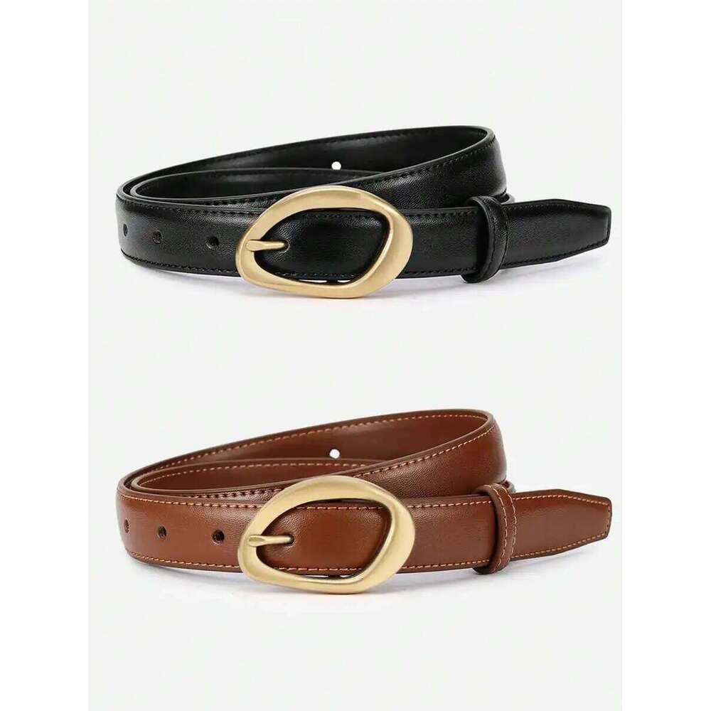 1/2pcs New Women's Needle Buckle Niche Korean Version Versatile Decorative Belt, Fashionable Paired With Jeans And Women Belts Y260225