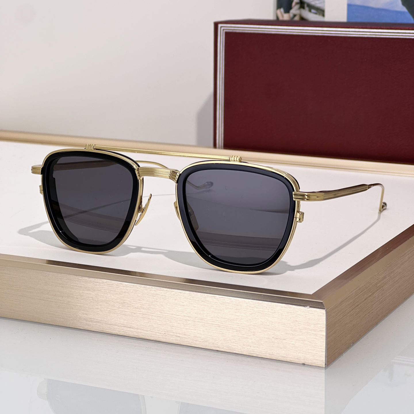 Sunglasses For Men Women Fashion AYRTON SENNA Designer Stylish High Street Catwalk Style Anti-Ultraviolet UV400 Metal Oval Full Frame Glasses With Box