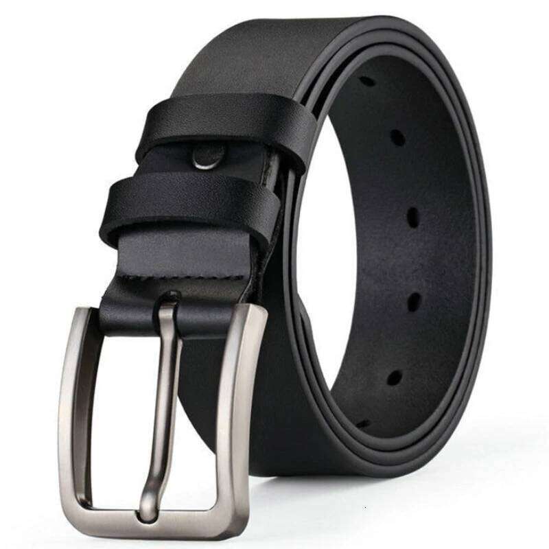 Business Leisure Men's Alloy Square Pin Buckle Male Famous Brand Luxury Designer Synthetic Leather Jeans Belts for Men Y260225
