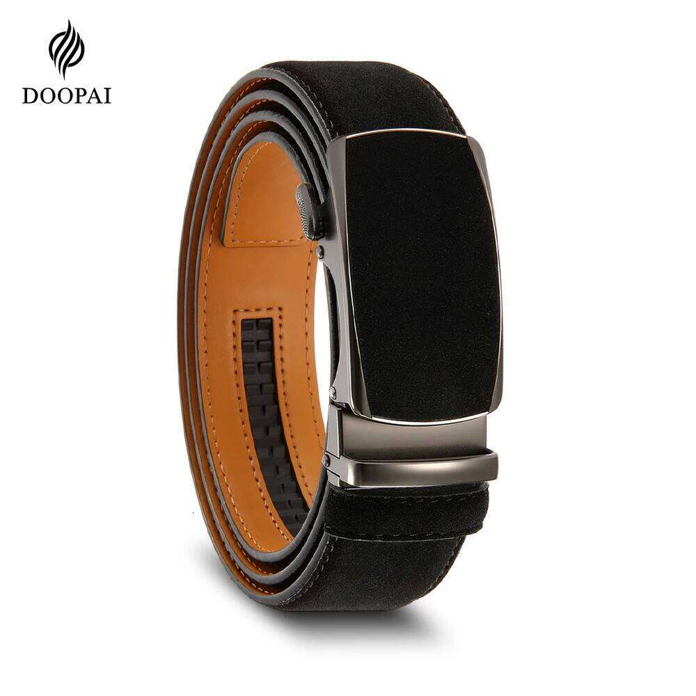 Fashion Genuine Leather Belt for Men Automatic Adjustable Waistband Business Belts Y260225