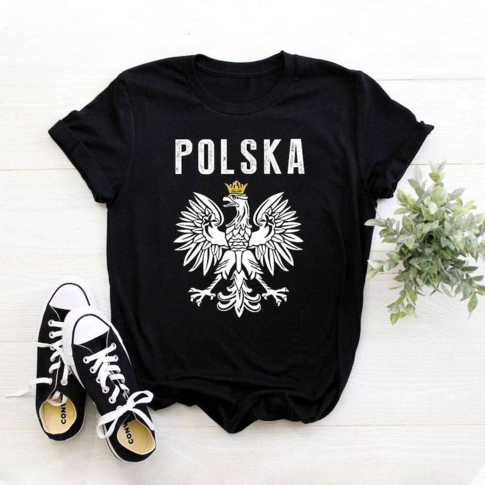 Shirt Polish Eagle Coat Arms of Poland Polska T-shirt Funny Tshits Y2k Clothes Printed Cotton Tees Women Clothing C260225