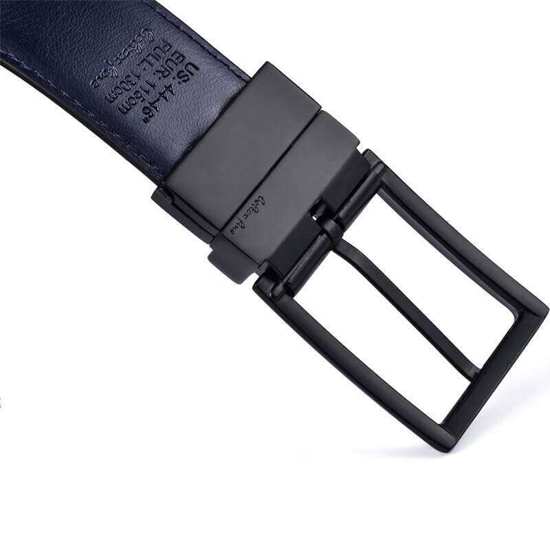 1Pcs Men's Leather Reversible Belt - Classic & Fashion Designs Two in One Belts With Rotated Buckle Ceinture Size 75-160cm Y260225