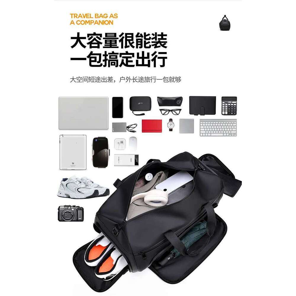 Unisex Duffle with Wet/Dry Separation,Large Capacity Sports Gym Bag,Portable Carry-On Bag for Fitness Travel Workout Y260225