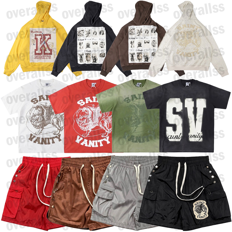 saint Vainty Mens Tshirts Designer Saint Vanity Shirt Streetwear Hip Hop Unisex Short Sleeve Summer High Quality Cotton Tshirts Vintage Print Letter C 76HC#