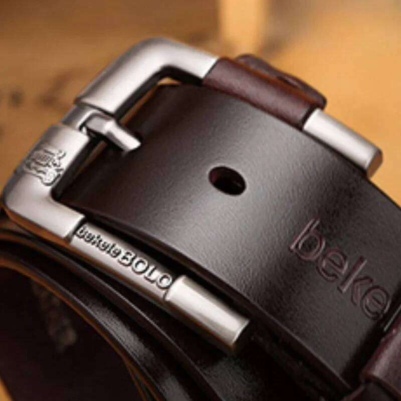 2025 Original Genuine Leather Alloy Pin Buckle Men's Waist Straps Jeans Belt Famous Luxury Brand Designer Belts for Men Y260225