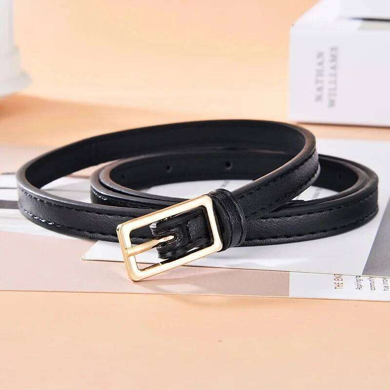 Women's Minimalist Trendy Thin High End Authentic Casual Versatile Needle Button Belt with Skirts Jeans Lady Belts New Y260225