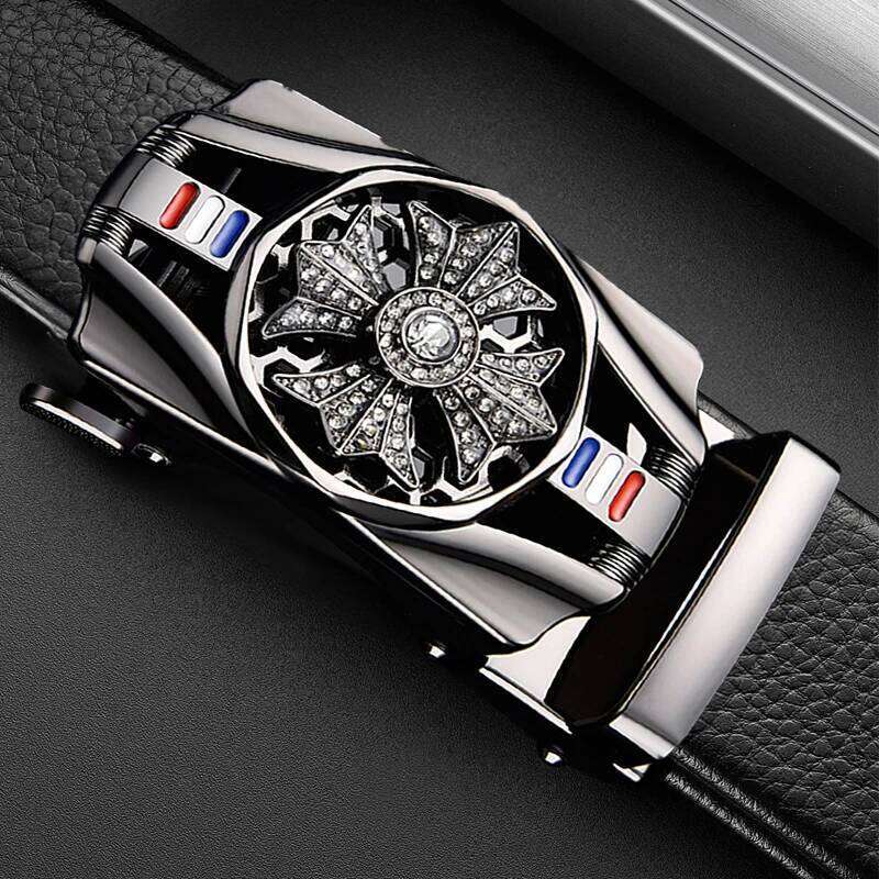 belt Genuine Leather Belt Metal Alloy Automatic Buckle Brand Luxury Design Waist Belts for Men Strap Male Y260225