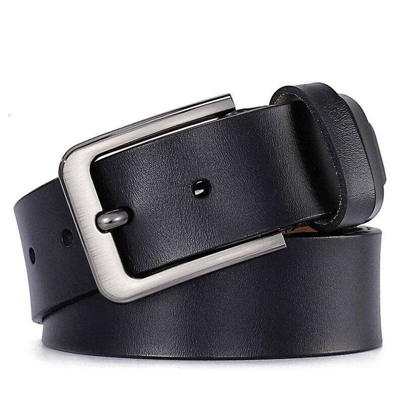 Genuine Leather Alloy Metal Pin Buckle Waist Plus Extra Size 105 110 120 130 140 150 160 170cm Belt for Men Women Betls Straps Y260225