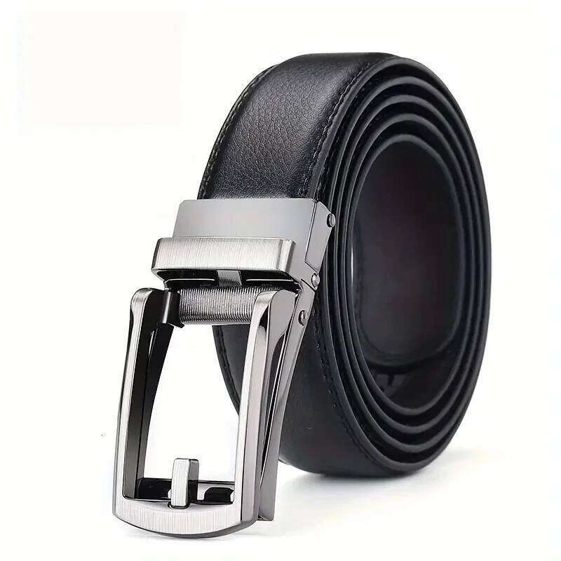 belt Leather Belt Metal Alloy Automatic Buckle Brand Luxury Design Waist Belts for Men Strap Male Y260225