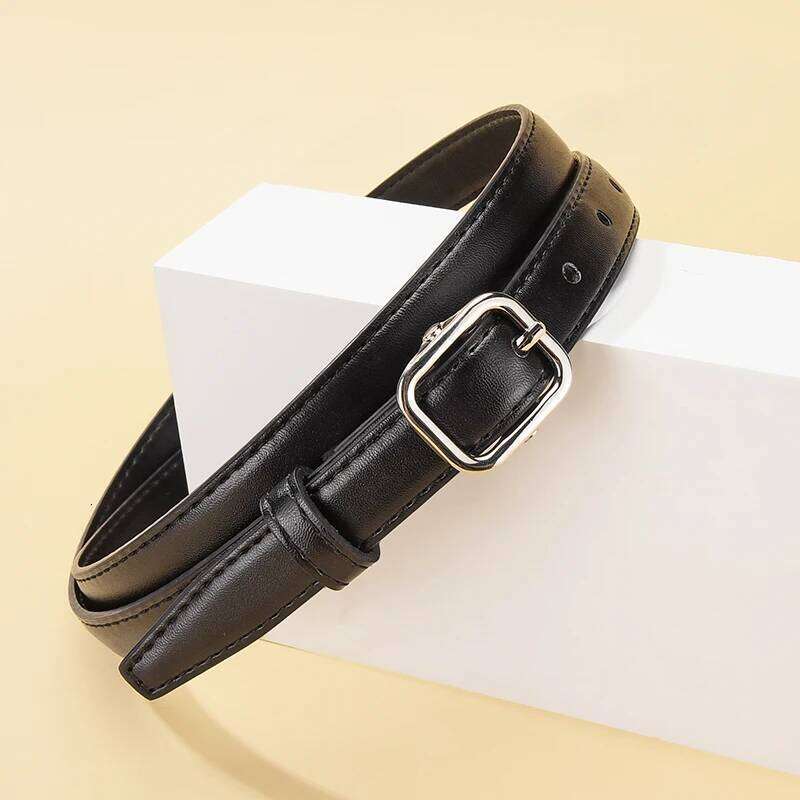 Square PU Belt with Simple Dress Jeans Accessories Fashion Women's Birthday Party Gifts Y260225