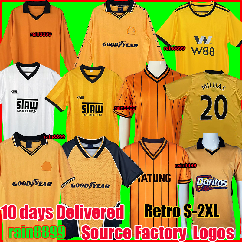 Retro wolves 2002 2004 WoLvErHaMpToNes WoLvEs retro soccer jersey 1996 1998 Ince R.KEANE IRWIN Lescott 1982 1987 18 19 Diogo Jota home classic vintage football shirts