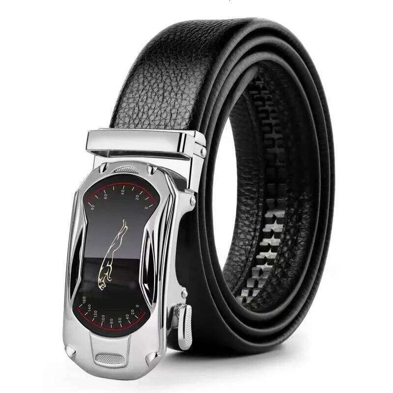 Men Plus Large Long Size 130 140 150 160 170 cm Leather Belt Metal Alloy Automatic Buckle Brand Luxury Design Waist Belts Straps Y260225