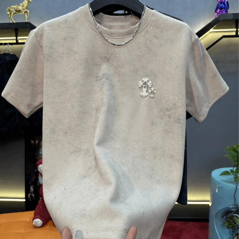 New Fashion Star T-shirt Pattern Round Neck Short Sleeve Lightweight Outdoor Sports T-shirt Summer Shirt Sweat Absorbent Tight High Quality Clothing F