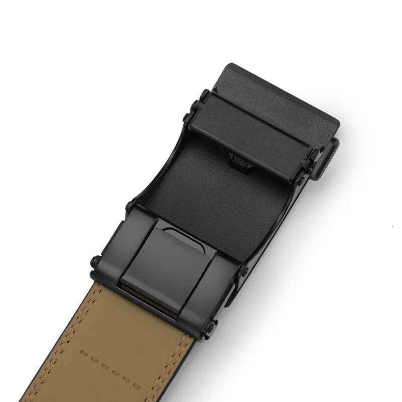belt men High Quality Genuine Leather Belts, Automatic Buckle Belt, Adjustable No Hole Jeans Belt for Men Y260225