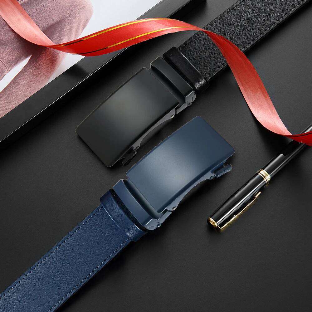 High-quality Buckle Jeans Cowhide Casual Business Denim Belt Men's Fashion Designer 2025 New Style Y260225