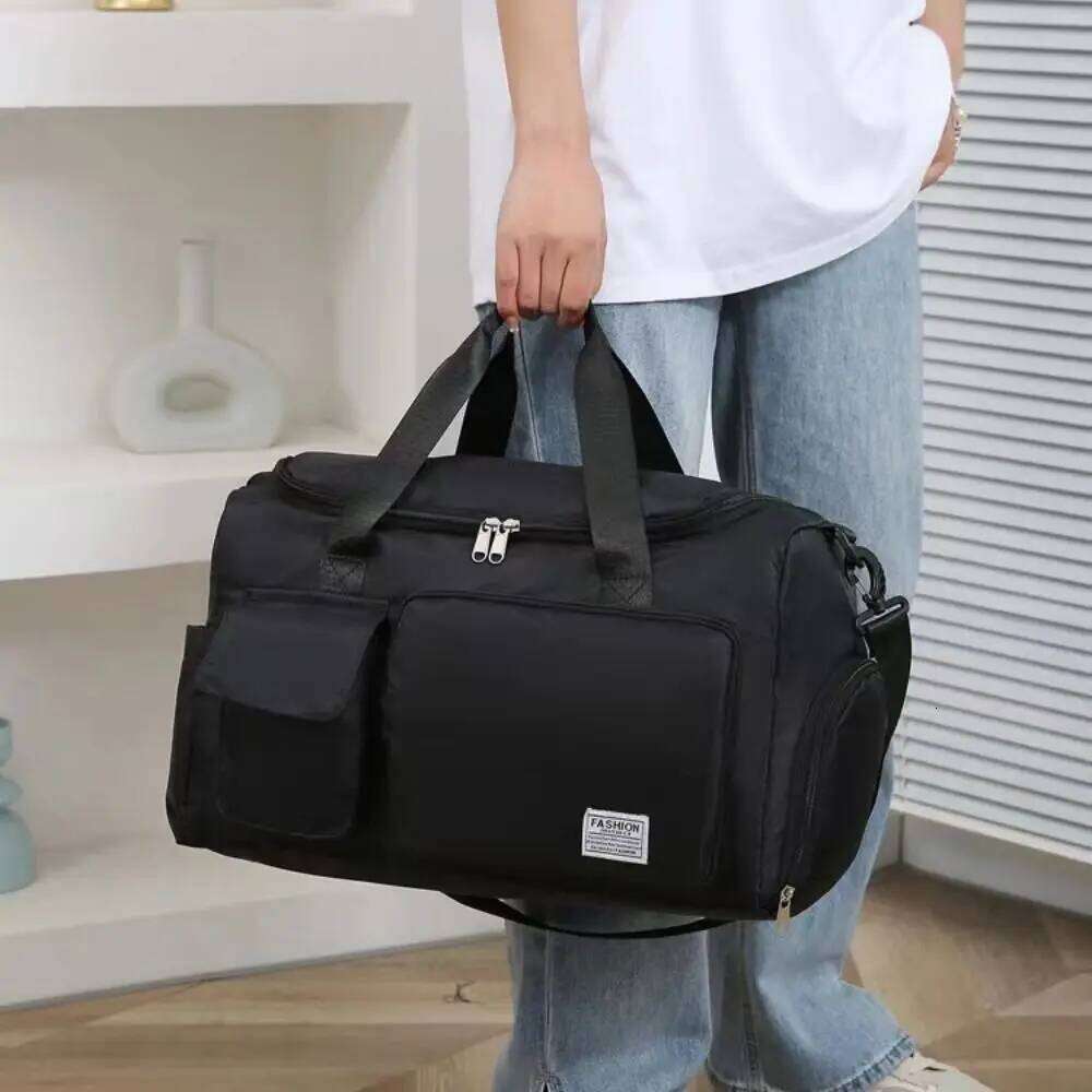 Large Capacity Carry on Travel Bag Waterproof Wet Dry Separation Sports Shoulder Bags Two-Way Zipper Shoe Compartment Y260225