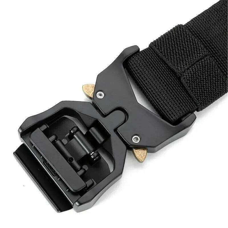 New Outdoors Buckle Quick Release Elastic Casual Tooling Training Men's Trousers Belt Y260225
