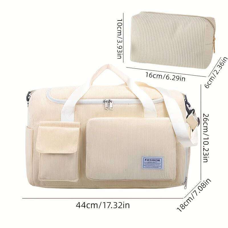 2pcs Large Capacity Unisex Travelling Handbag Small Clutch Winter Multi-pocket Suit for Trolley Case Trip Luggage Bag Y260225