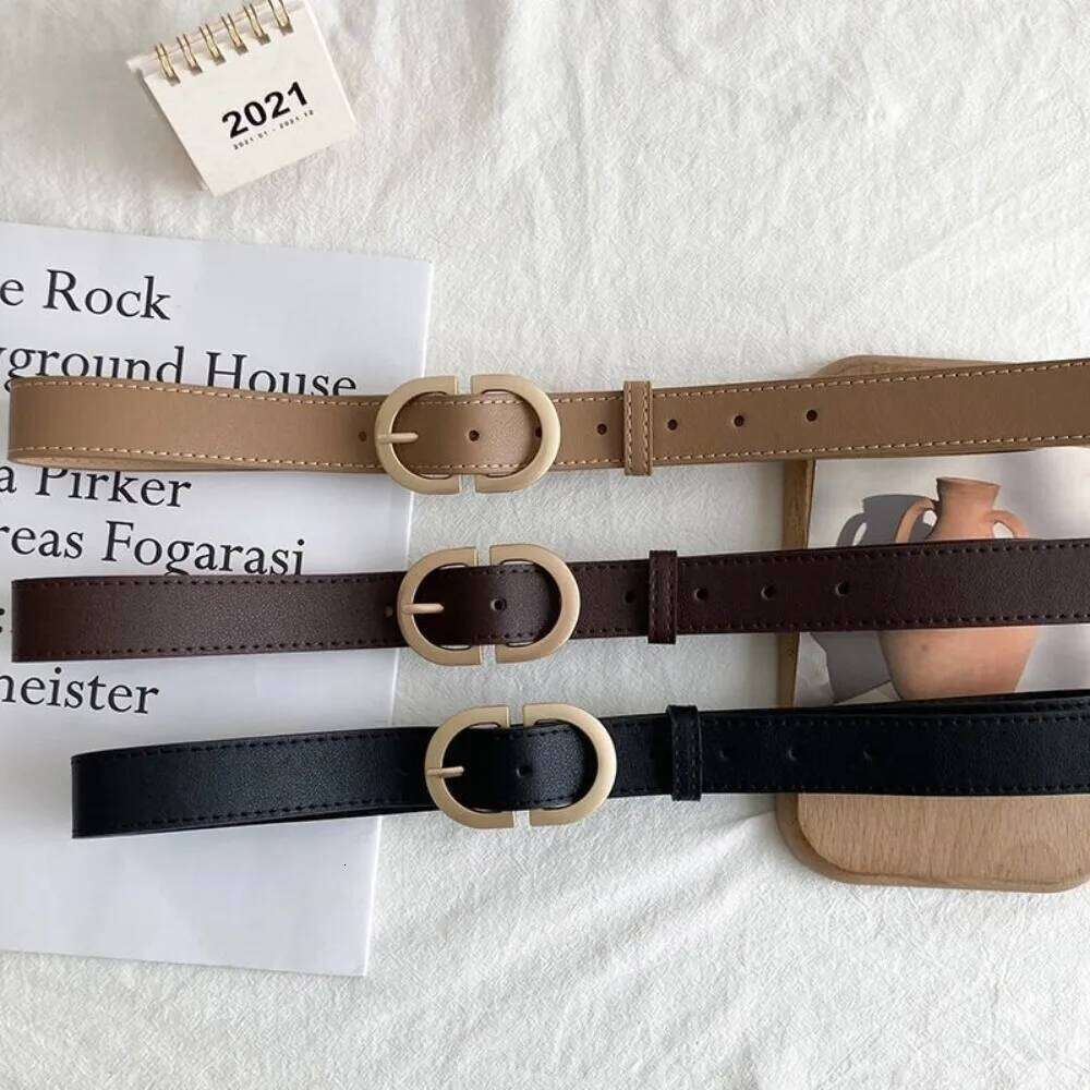 Female Ins Student Black Decorative Western Assembly Jeans Simple Belt Women's Pin Buckle Tide Belts GM015 Y260225