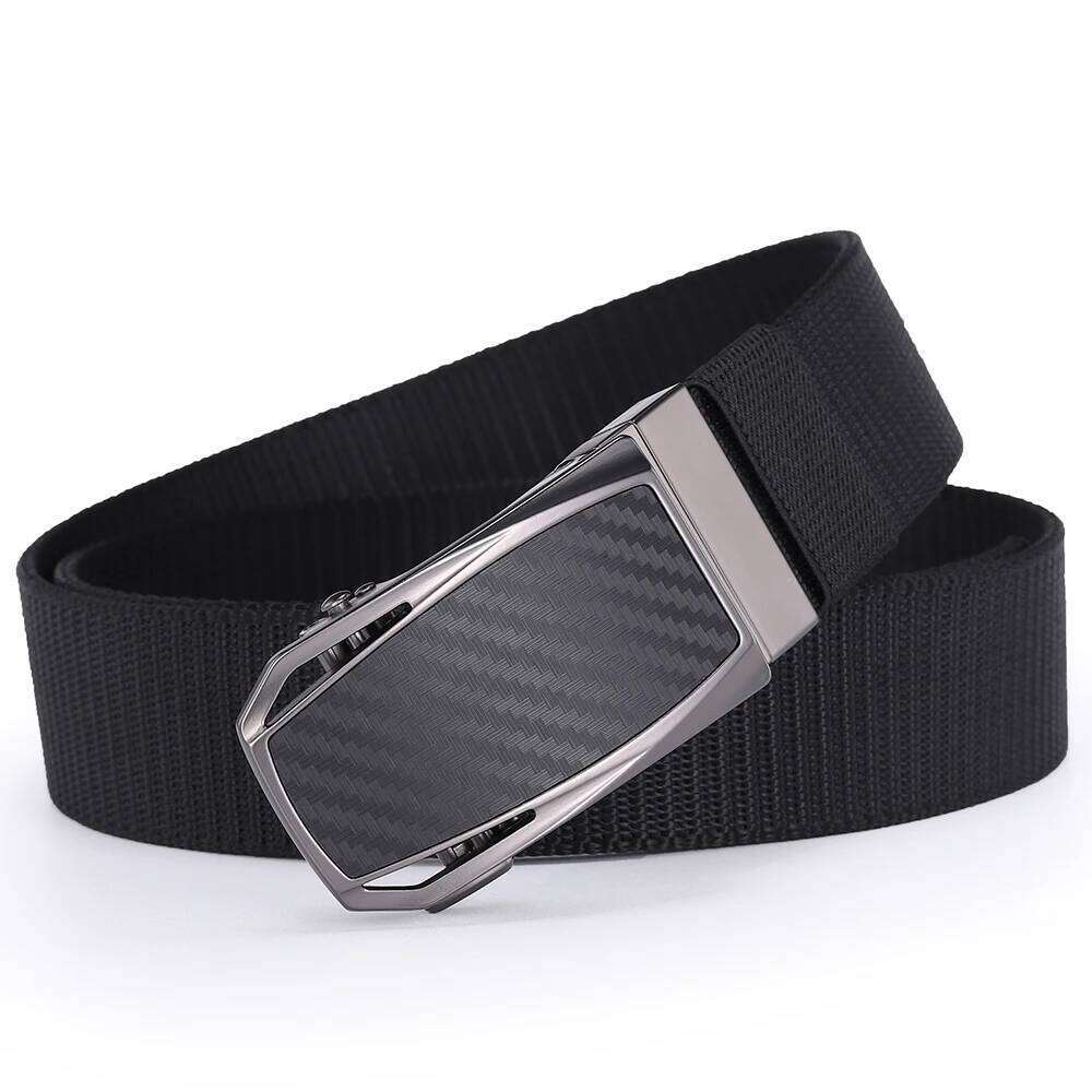 Reversible Automatic Buckle Men's Belts Canvas Durable Tactical Workwear for Men - Stylish Outdoor Pants Belt Quick-Release Y260225