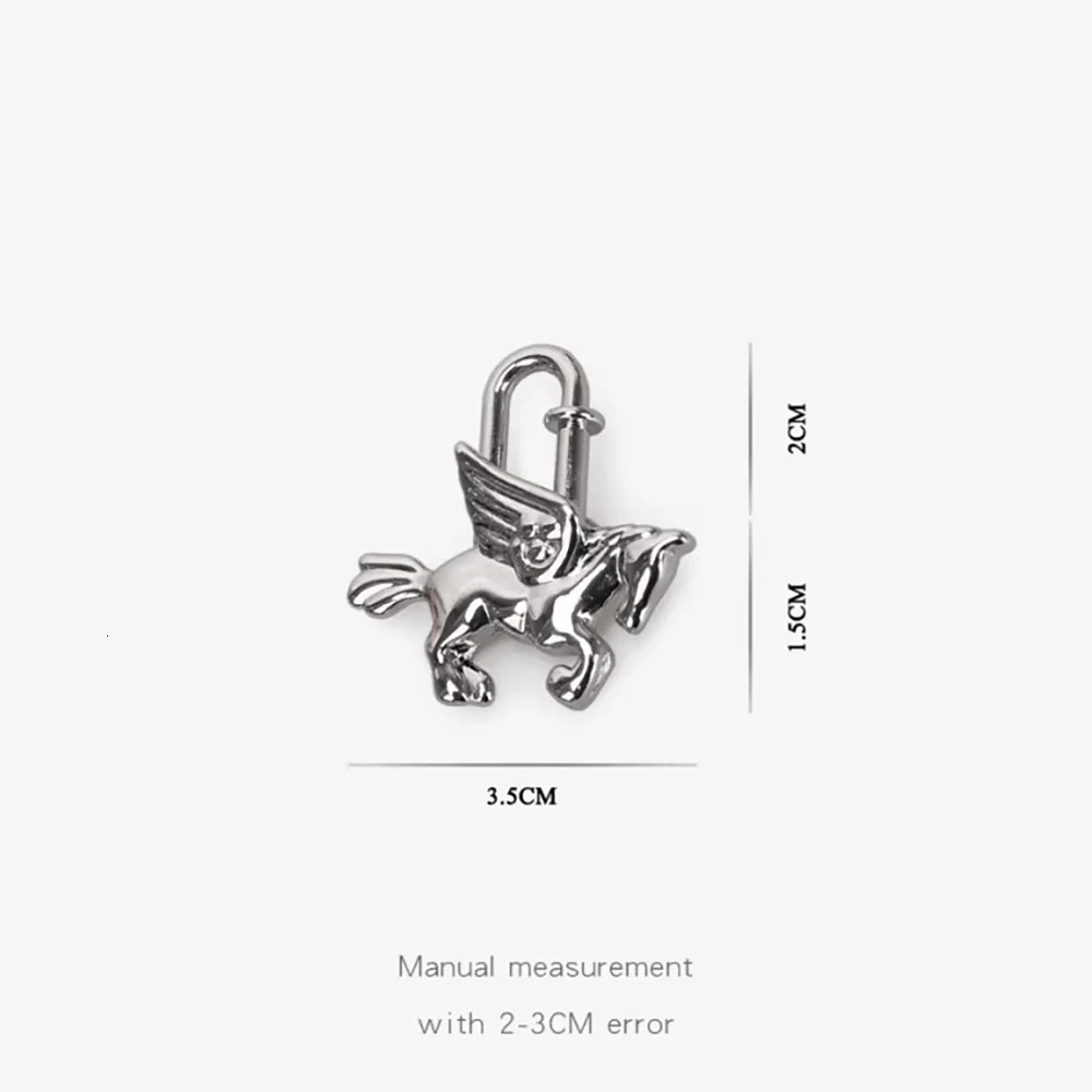 Bag Pendant for Bag Pegasus Lock Charm All-steel Animal Metal Lock Bag Pendant High-end Charm Necklace 260207