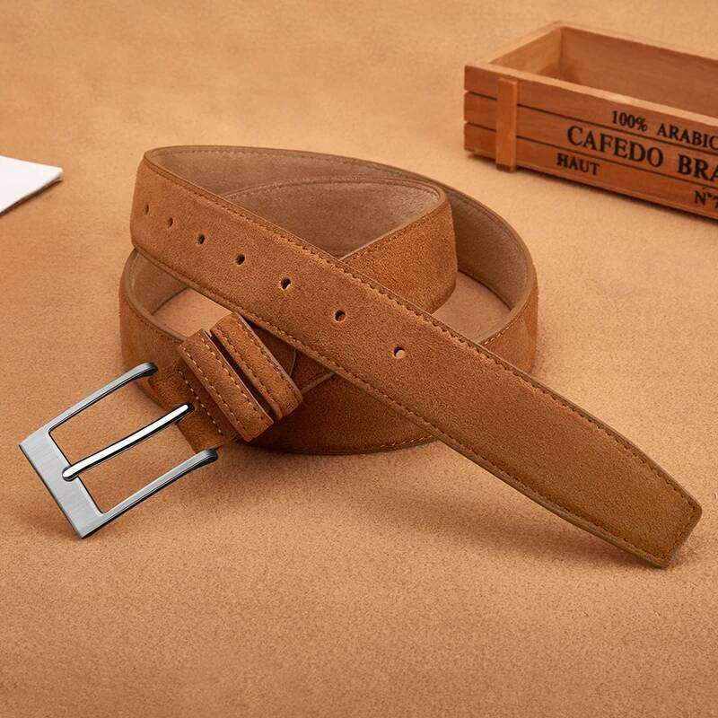 for Man And Lady Plaid Jeans Pin Buckle Luxury High Quality Classic Genuine Leather Sude Belts Cow Leathe Y260225