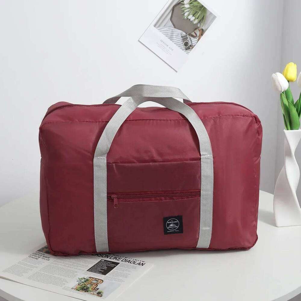 1pc Folding Organiser Luggage Handheld Boarding Bag Large Capacity Travel Storage Y260225