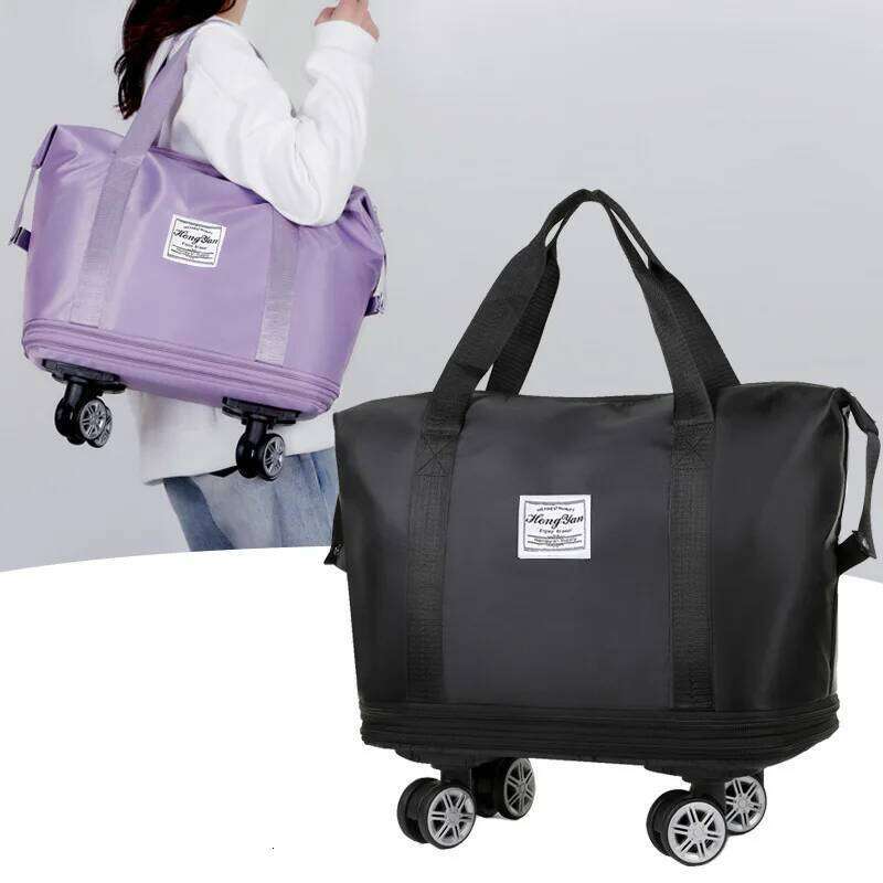 New Universal Wheel Expandable Luggage Large Capacity, Wet and Dry Separation Storage Bag, Short Trip Travel Bag Y260225