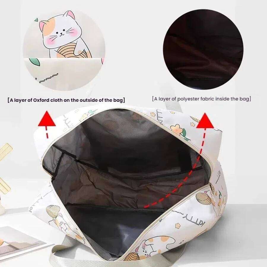 Large Capacity Cartoon Short Distance Travel Hand Pulled Lightweight Suitable For Students To Carry Luggage Bag Cute Y260225