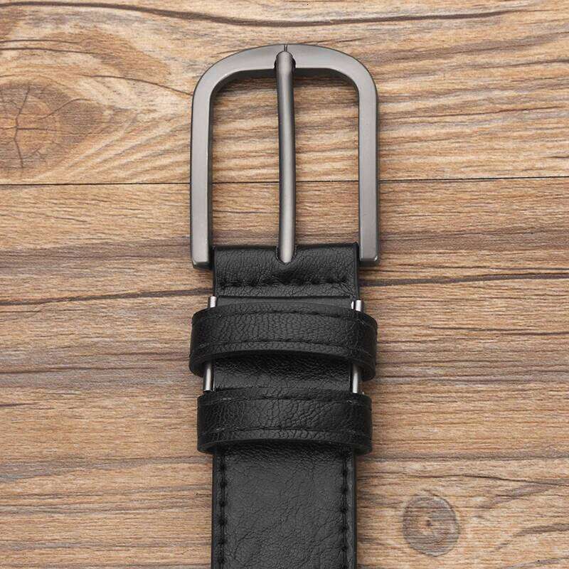 Fashionable Alloy Pin Buckle PU High Quality Men's Formal Occasion Business Belt Trendy Unisex Gift Y260225