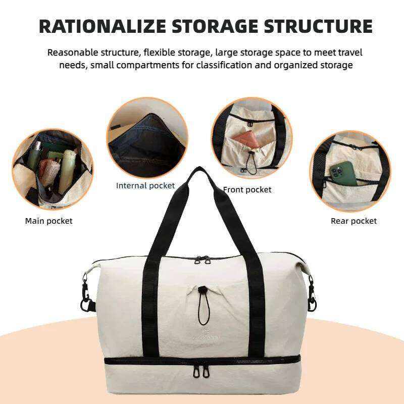 Fashionable Multifunctional Bag, Independent Shoe Compartment, Suitable for Travel Fitness Storage Bags, Etc. Y260225