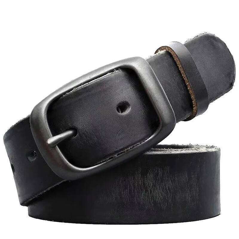 Top Quality Cow Genuine Leather Men's Cowhide Strap Male Automatic Belts For Men Alloy Buckle Belt Y260225