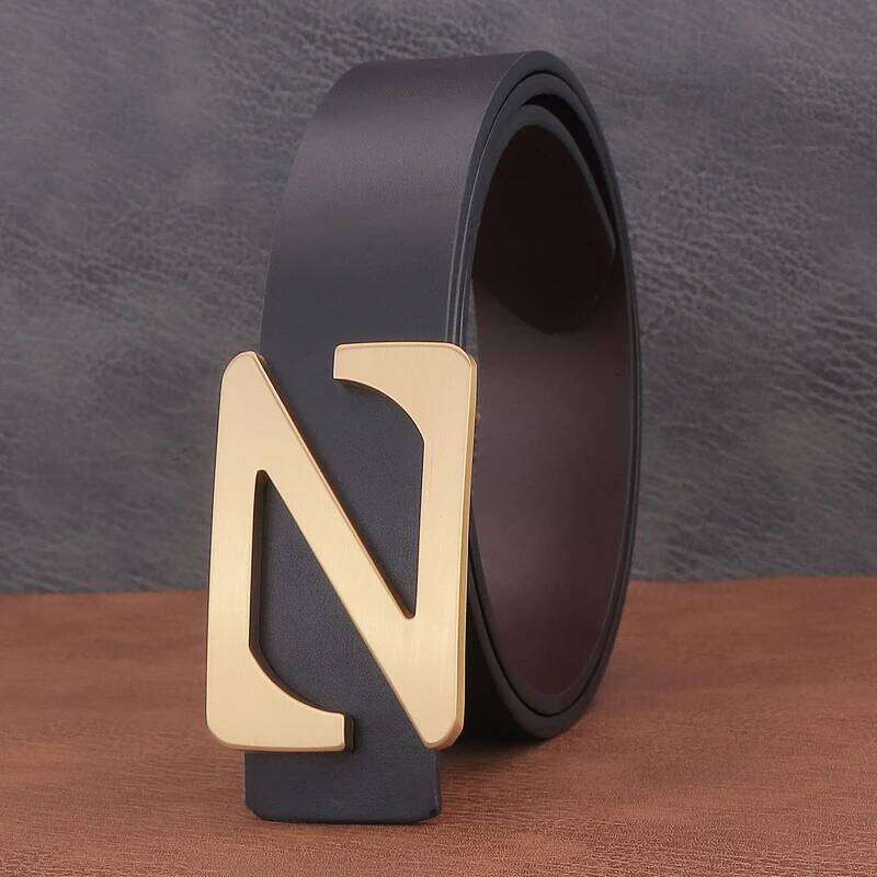 High Quality Z letter Buckle fancy 3.8cm Belts Fashion Genuine Leather Youth Jeans Designer Luxury Brand Cintos Masculinos Y260225
