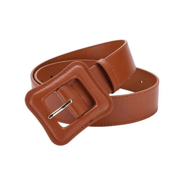 Waist Seal Ladies Fashion Cowhide Female Models Versatile Decoration with Skirt Coat Leather Wide Belt Y260225