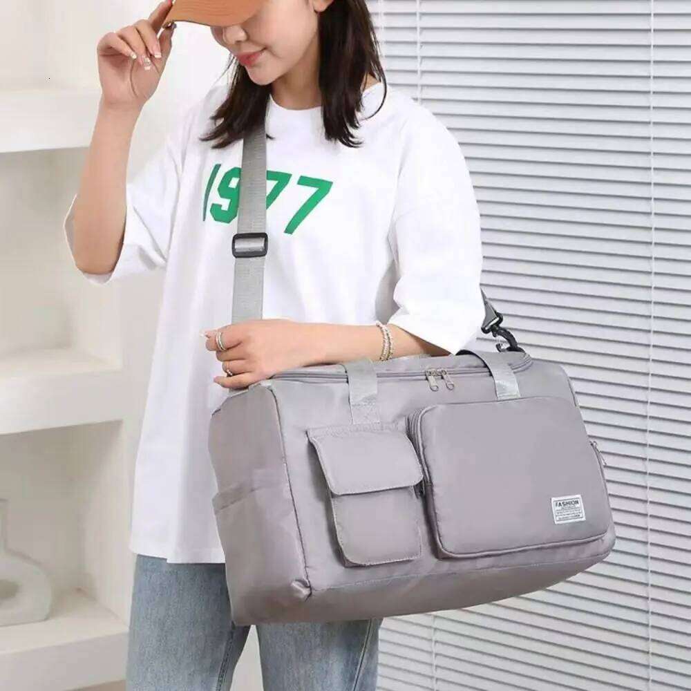 Large Capacity Carry on Travel Bag Waterproof Wet Dry Separation Sports Shoulder Bags Two-Way Zipper Shoe Compartment Y260225