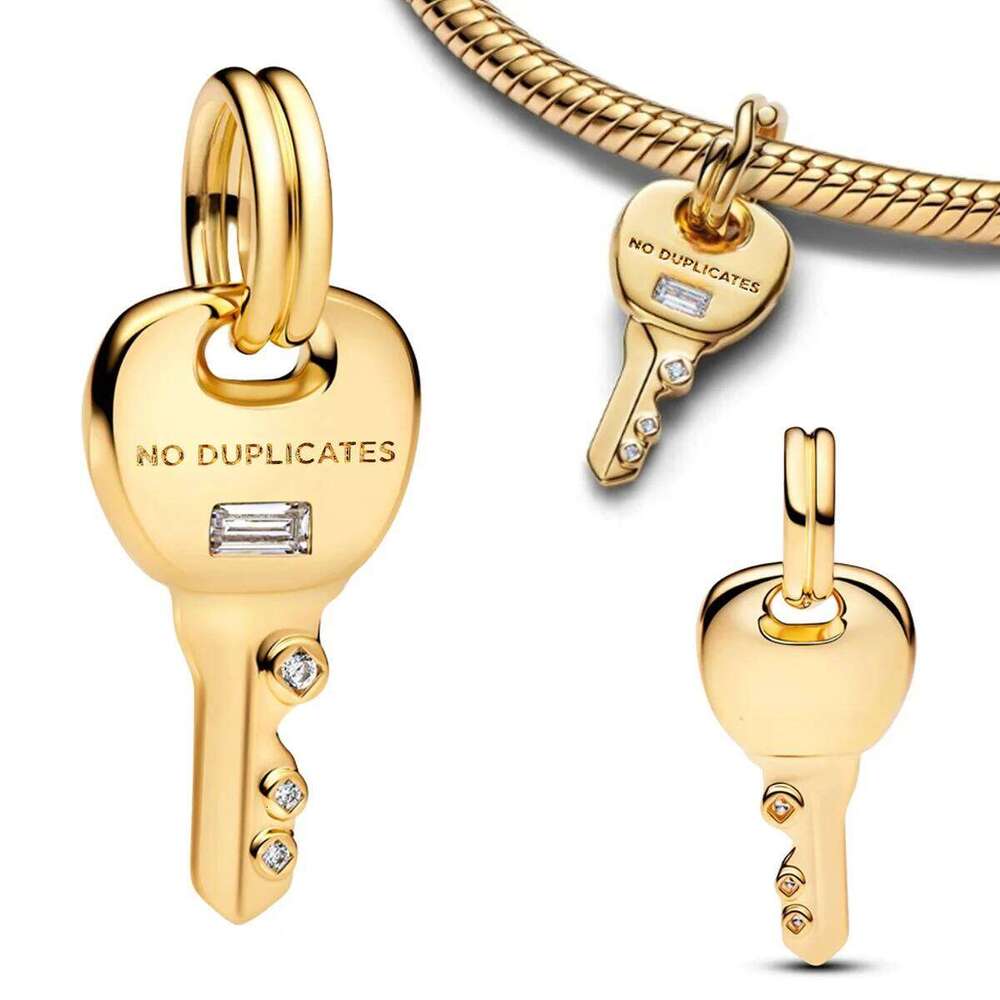 Heart Lock Enamel 925 Sterling Silver Golden Key Turtle Gem Crystal Heels Charms Sword Castle Beads Fit Bracelet Necklace Gift